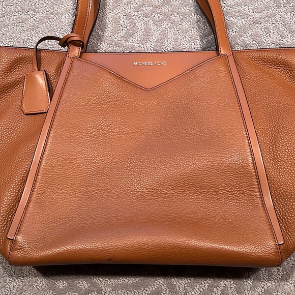Michael Kors Chestnut Leather Shoulder Tote - Picture 3 of 13